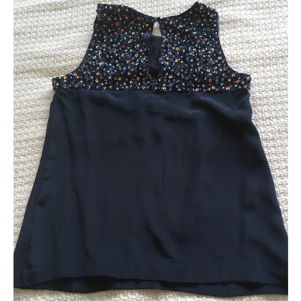 French Connection Sequin Yoke Top - Picture 3 of 6